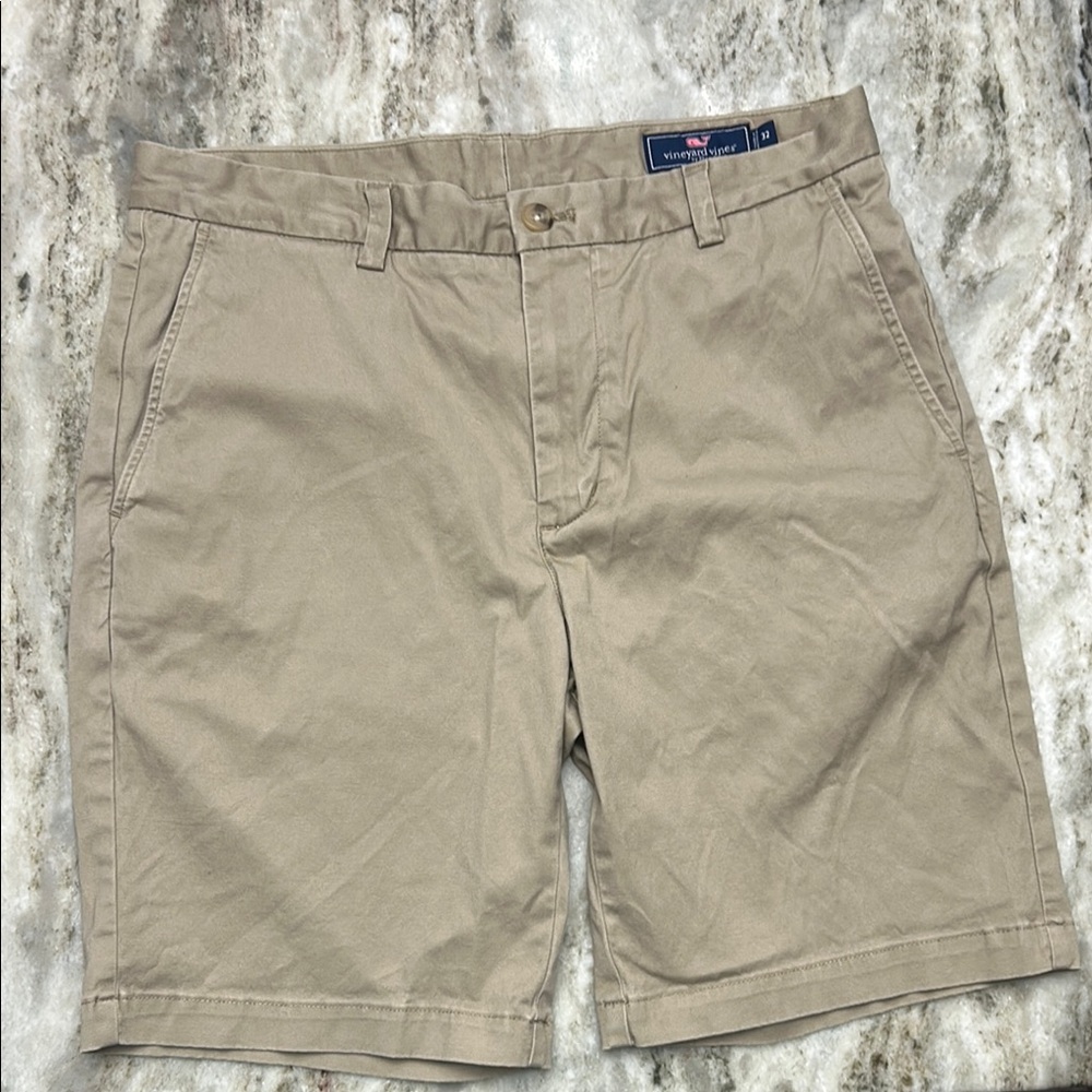 Vineyard Vines Tan Flat Front Shorts